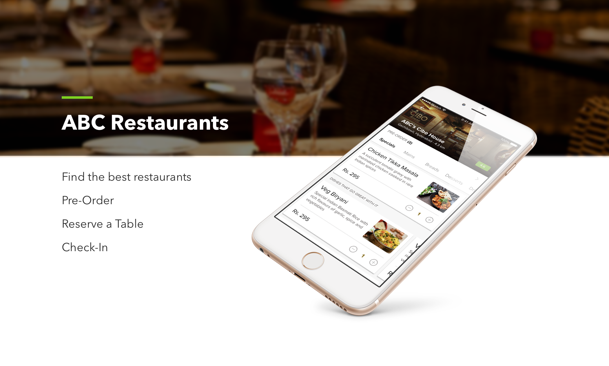 UX Design for ABC Restaurants by Krishna Gautham - Creative Work - $i
