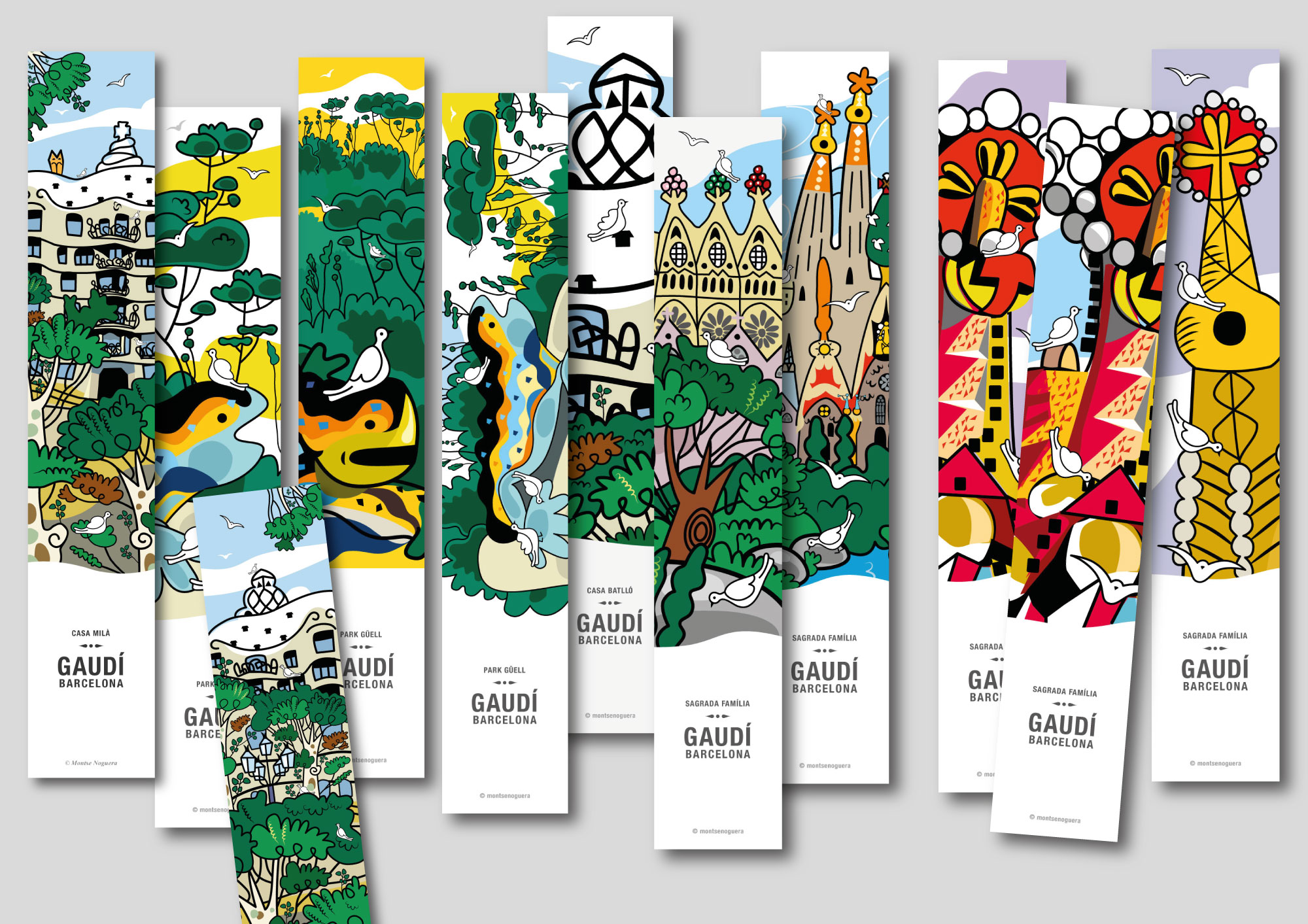Gaudi Barcelona - Bookmarks XXL Collection by Montse Noguera Muntadas - Creative Work - $i