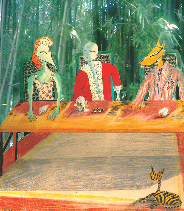 O rei azul à mesa - O gato riscado by Patrícia Fidalgo - Creative Work