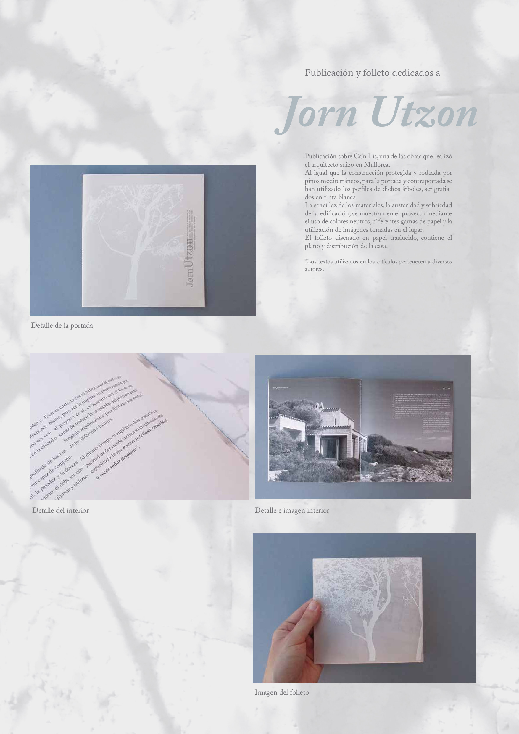 Jorn Utzon, publicación y folleto by Elena Cañellas - Creative Work