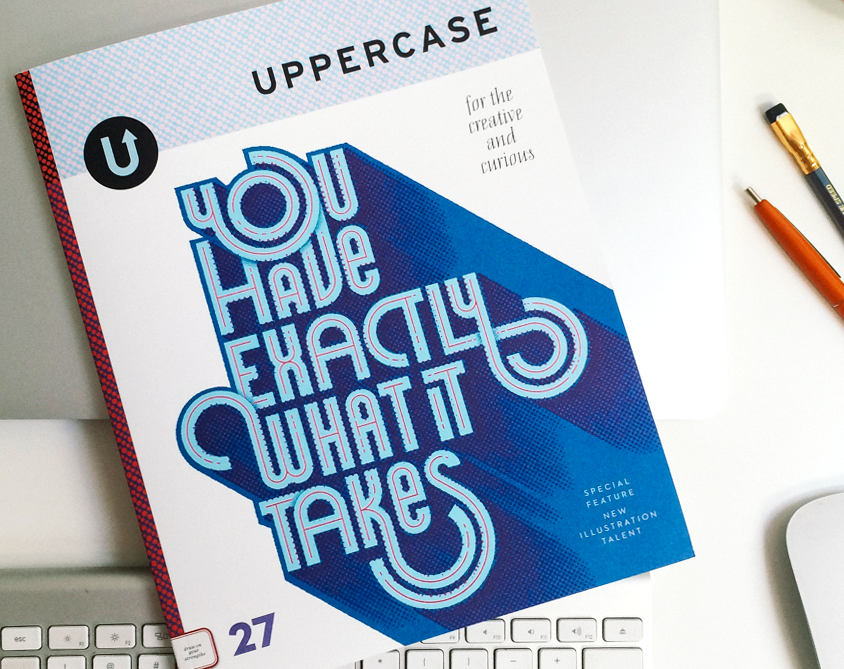 Uppercase Magazine Cover Lettering by Brian Hurst - Creative Work