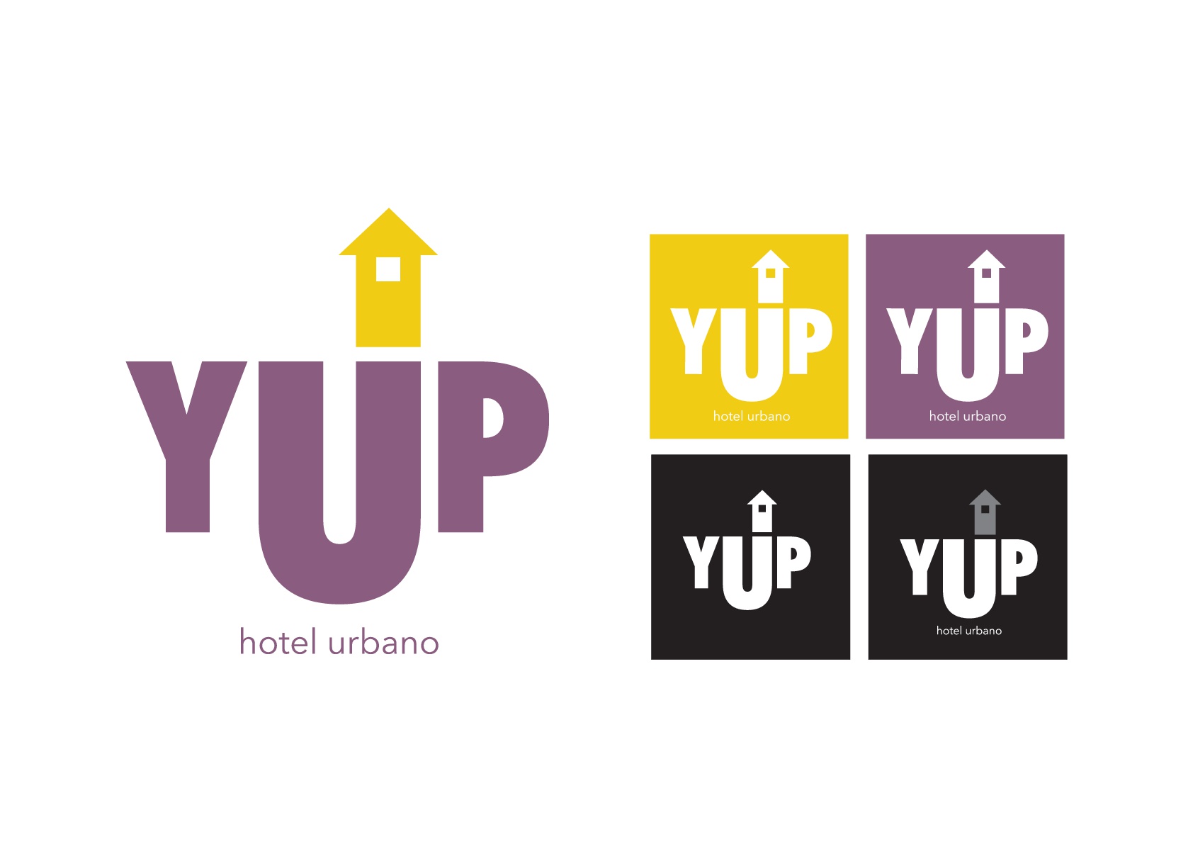 Identidad corporativa de YUP hotel urbano by Leticia Ruiz Rivera - Creative Work