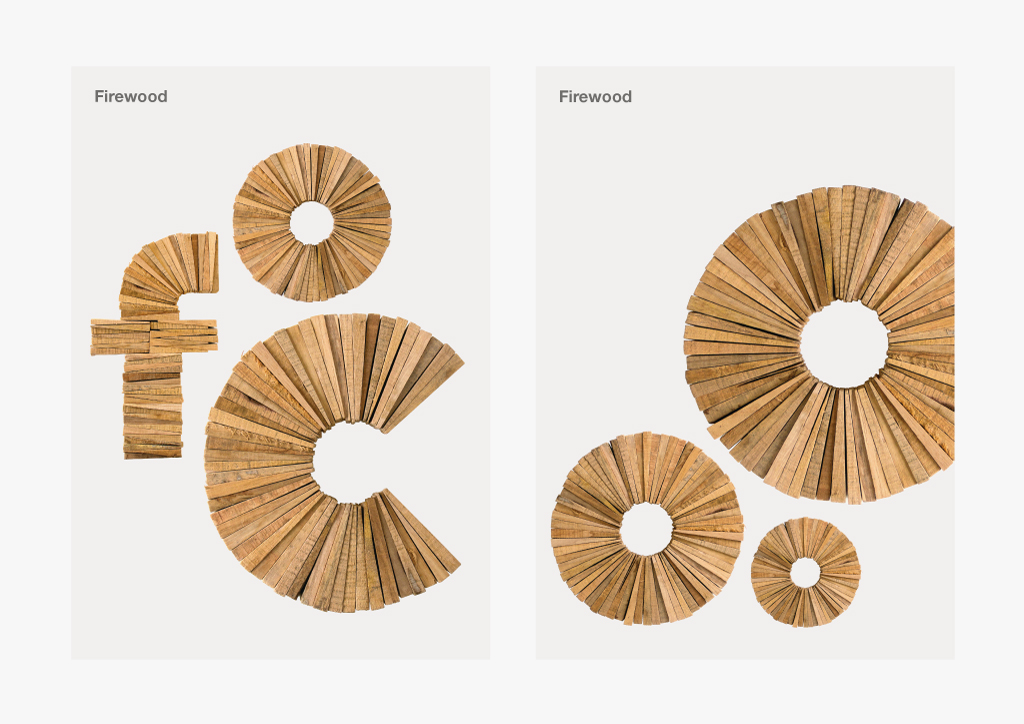 Firewood. Experimental Typographic Project  by Estudi Ramon Carreté - Creative Work