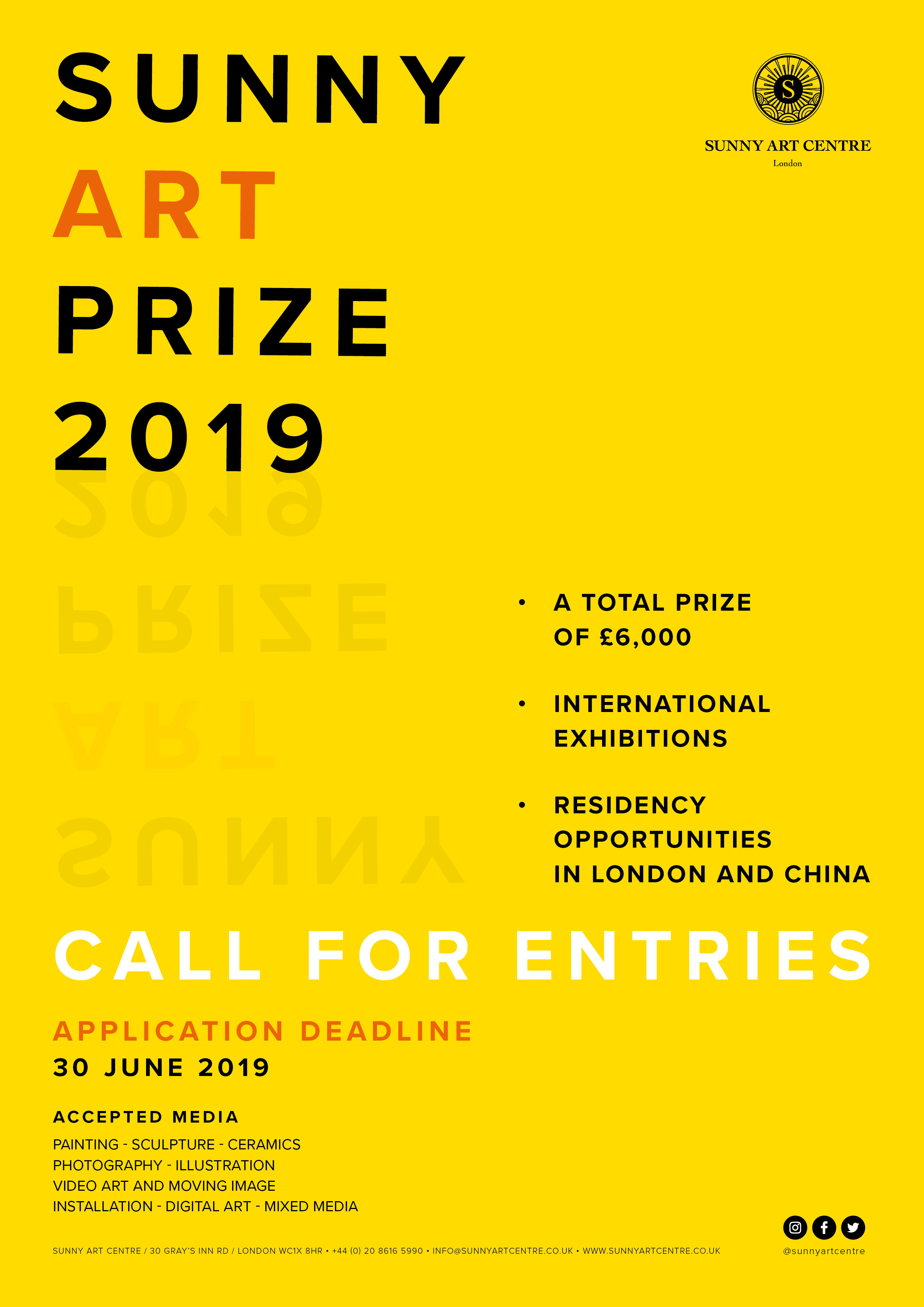 Sunny Art Prize 2019: Call For Artists by Mario Zucchelli - Creative Work