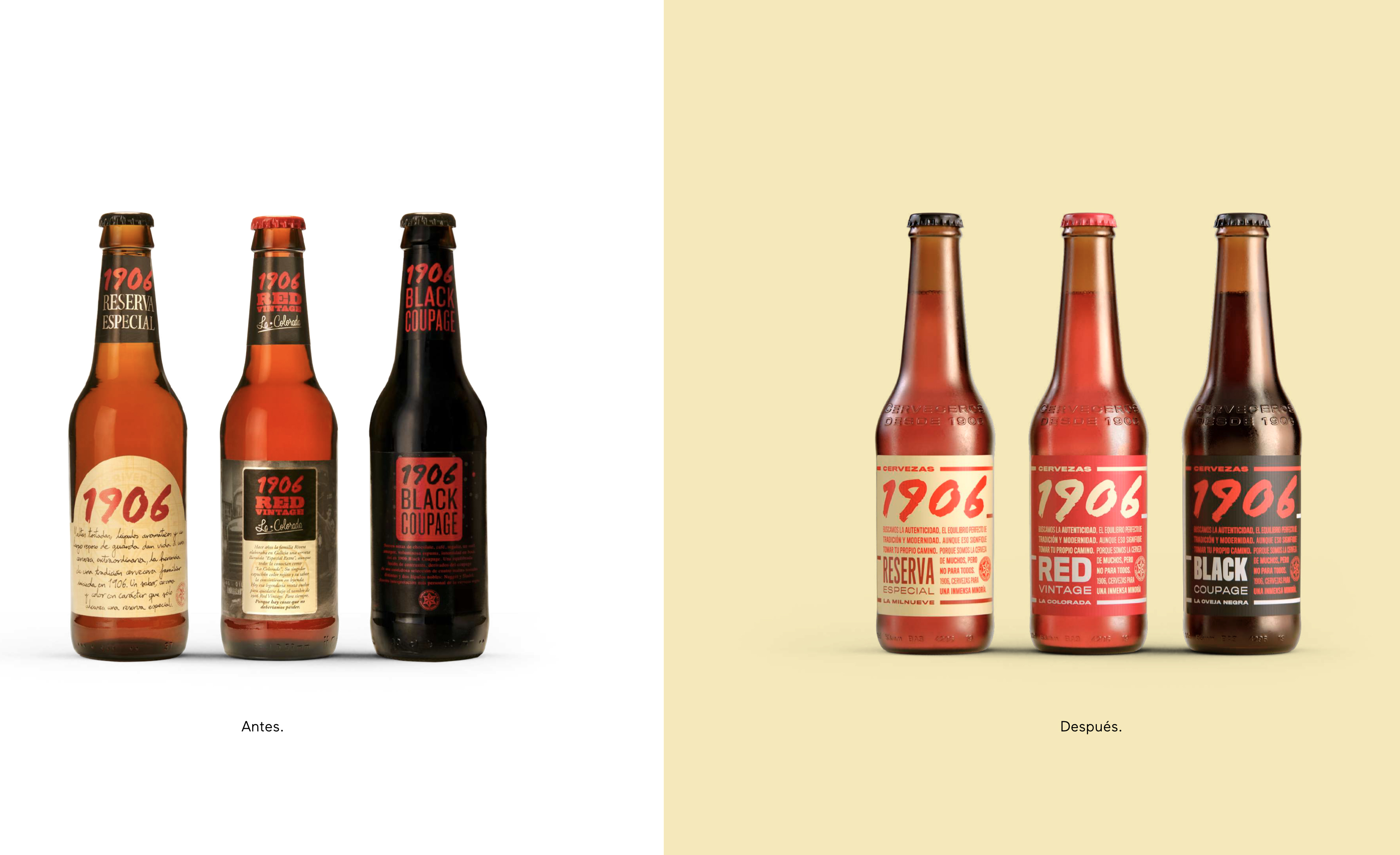 Cervezas 1906 - Full brand restyling and packaging design by Costa - Creative Work