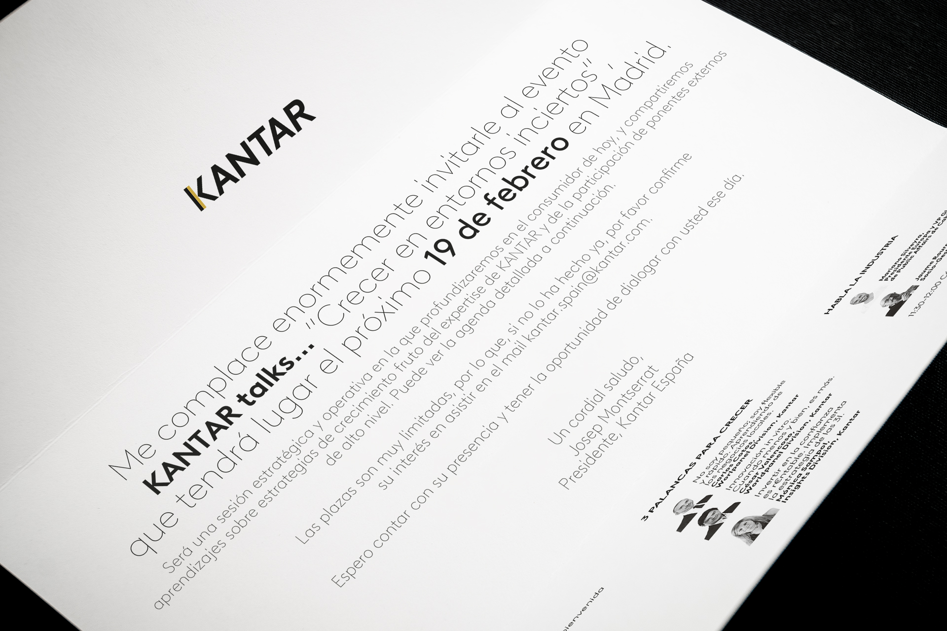 Invitaciones KANTAR Talks...  by Artworkatwork! Studio - Creative Work - $i