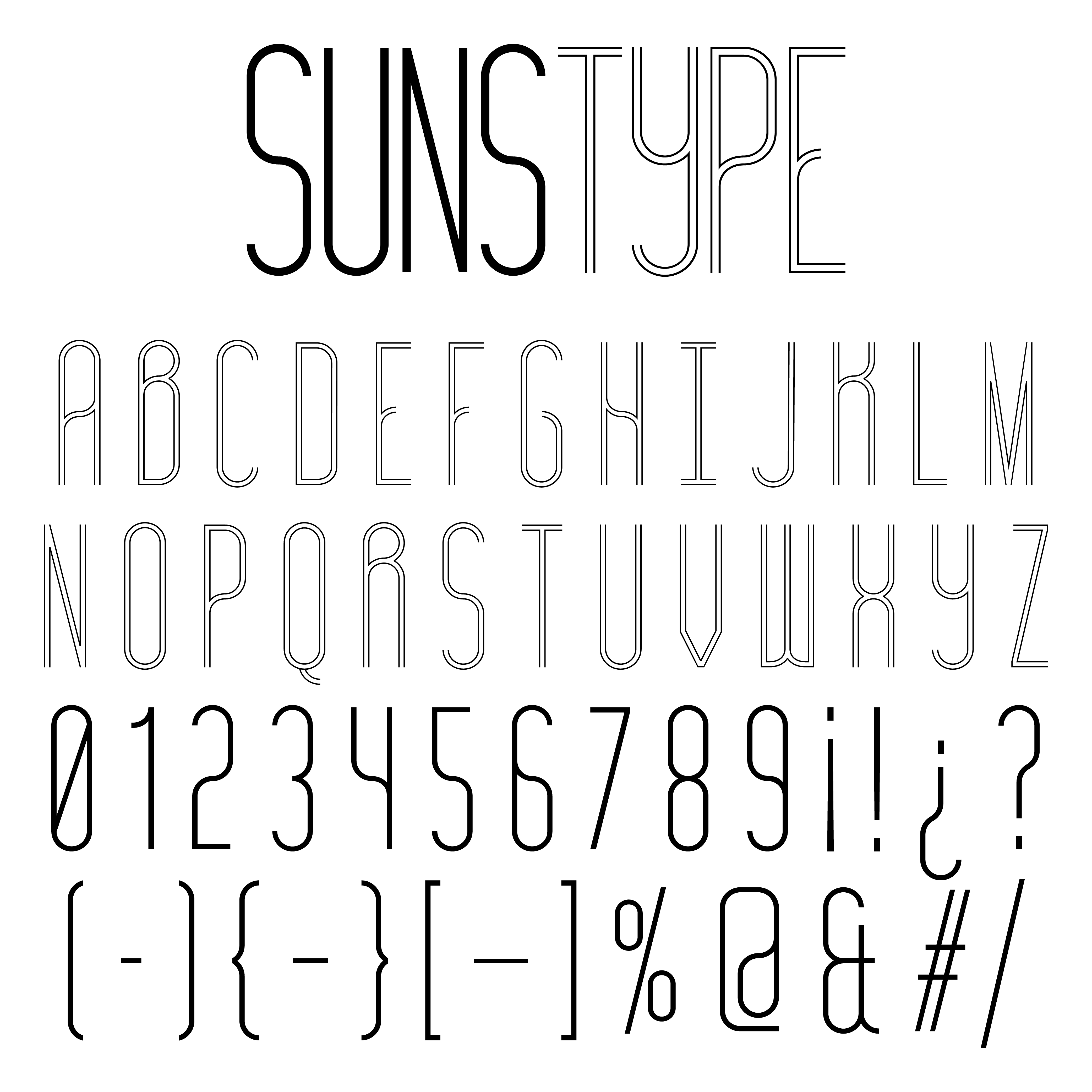 SUNS Typography by Oihane Elorza Poves - Creative Work