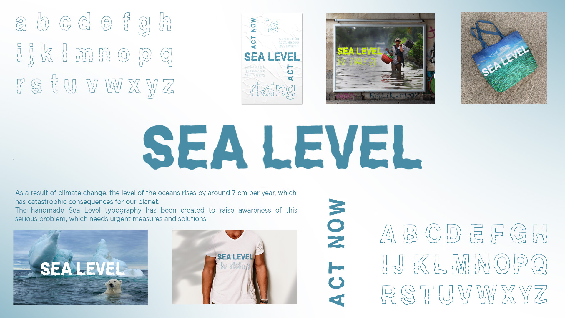 Sea Level Typography by Sergio del Hierro y Elena Casas - Creative Work