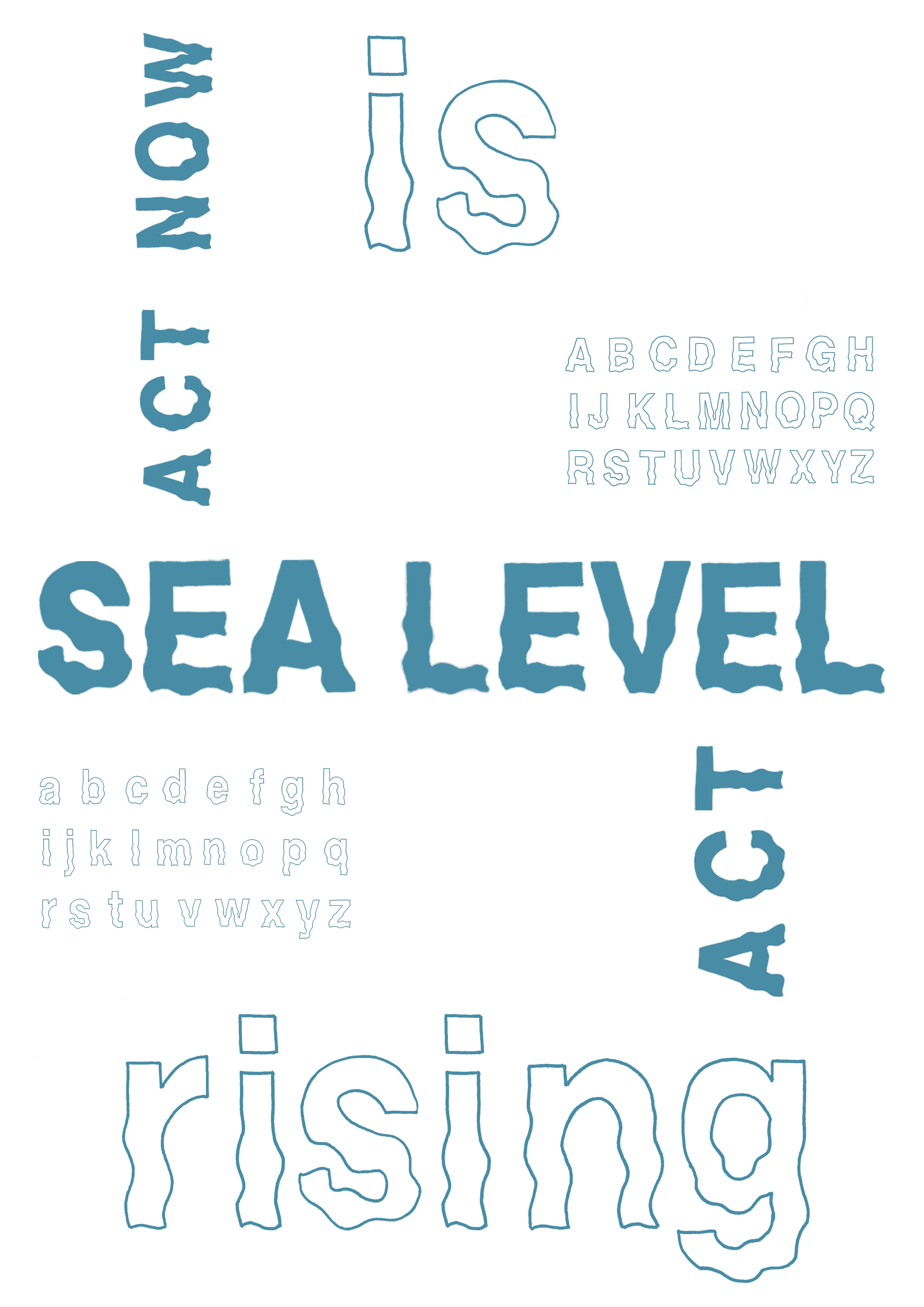 Sea Level Typography by Sergio del Hierro y Elena Casas - Creative Work - $i