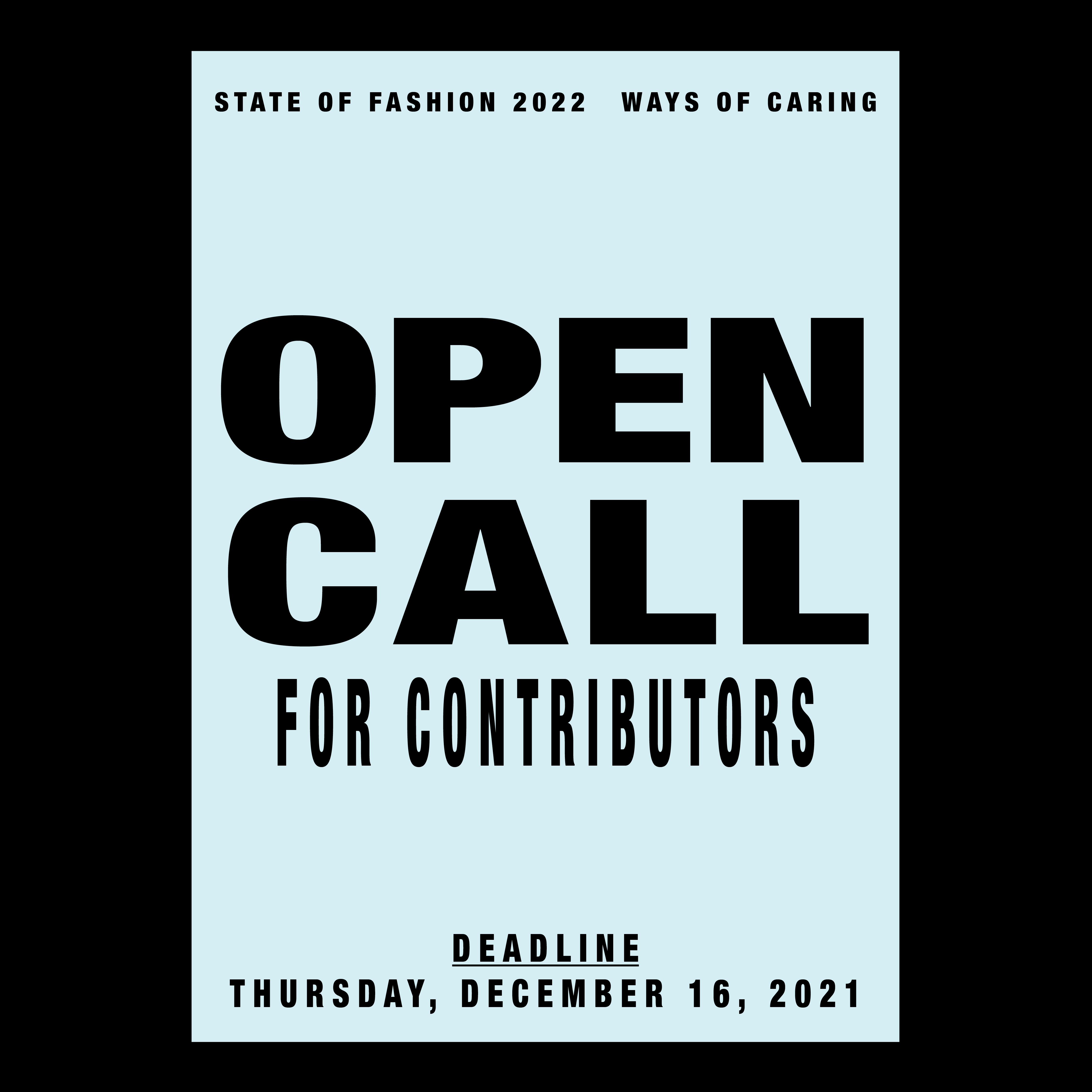 Open Call for Contributors by Aimy Eyzenbach - Creative Work