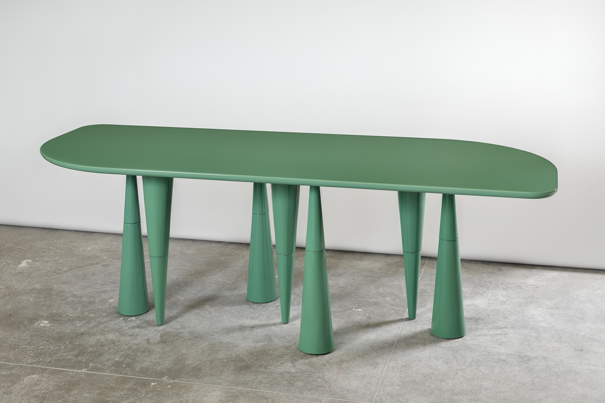 SILVIA table limited edition in enameled lavastone by Ludivine Jalabert - Creative Work - $i
