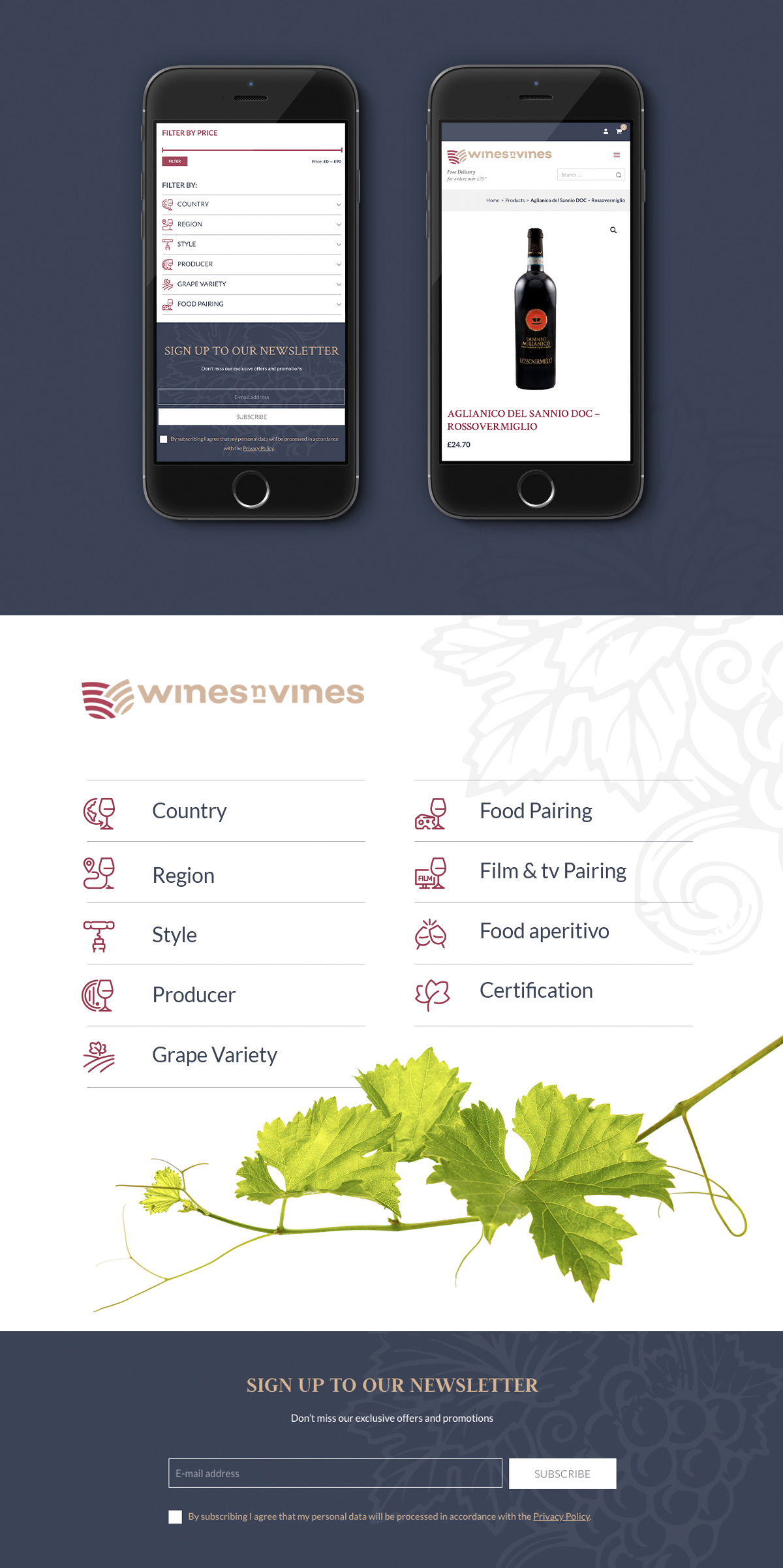 WINESnVINES – Brand Identity and Website by Nicola Sancisi - Creative Work - $i