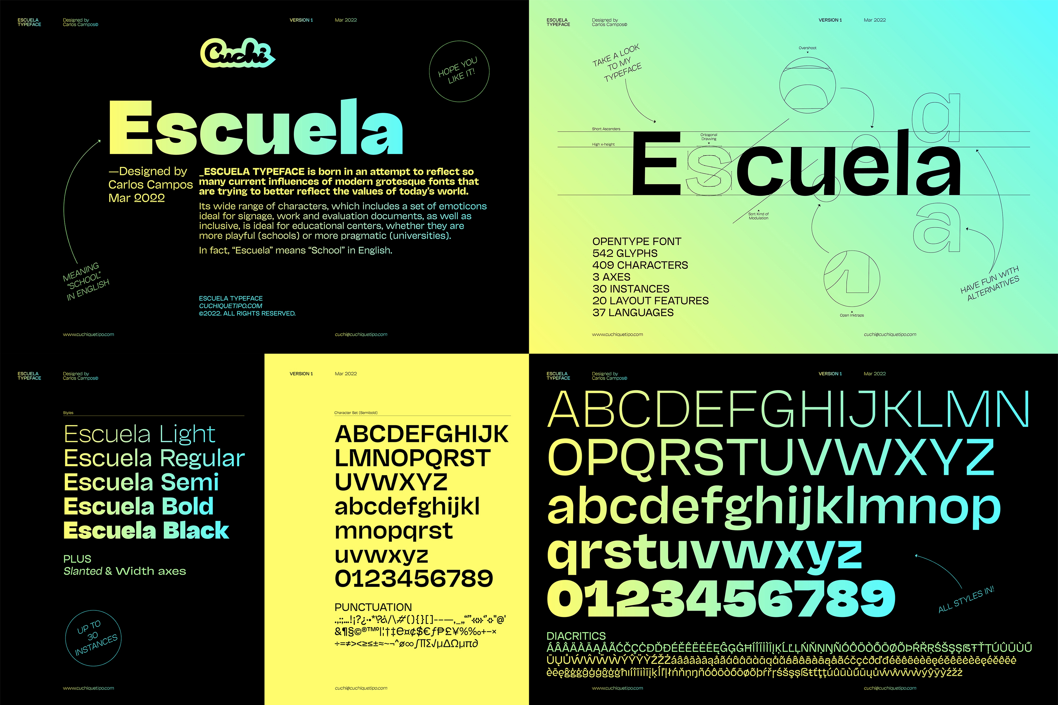 Escuela Typeface by Carlos Campos - Creative Work