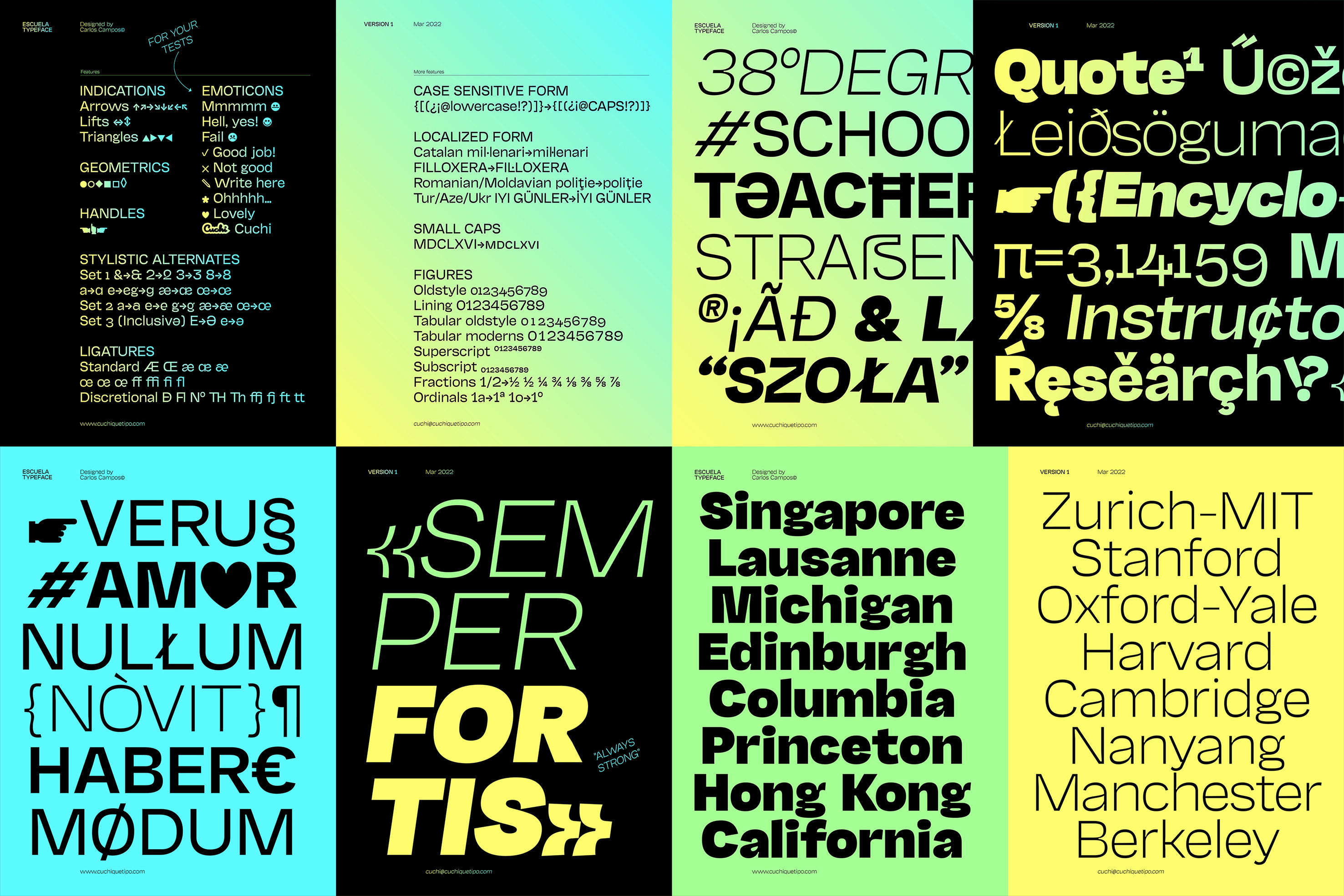 Escuela Typeface by Carlos Campos - Creative Work - $i