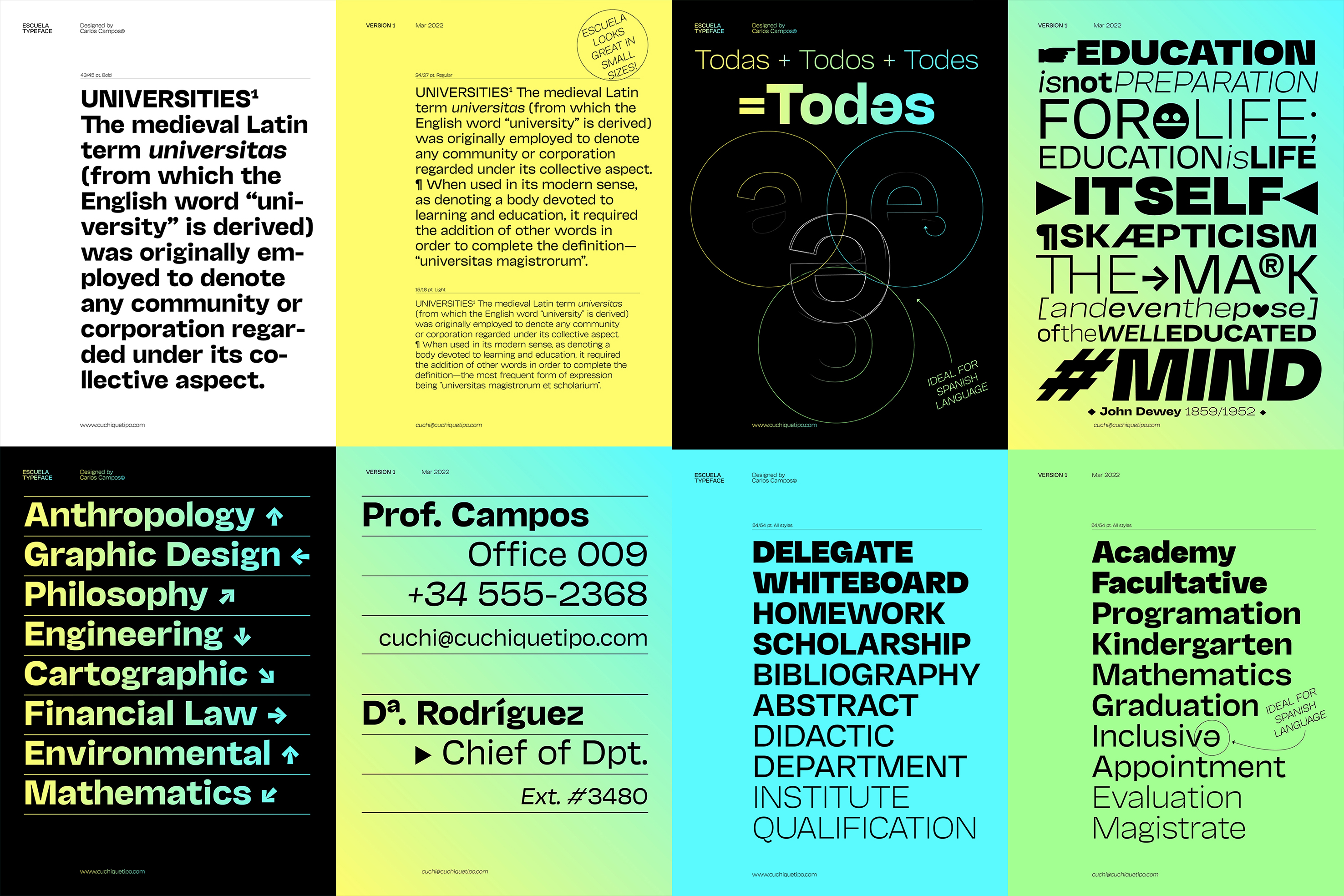 Escuela Typeface by Carlos Campos - Creative Work - $i